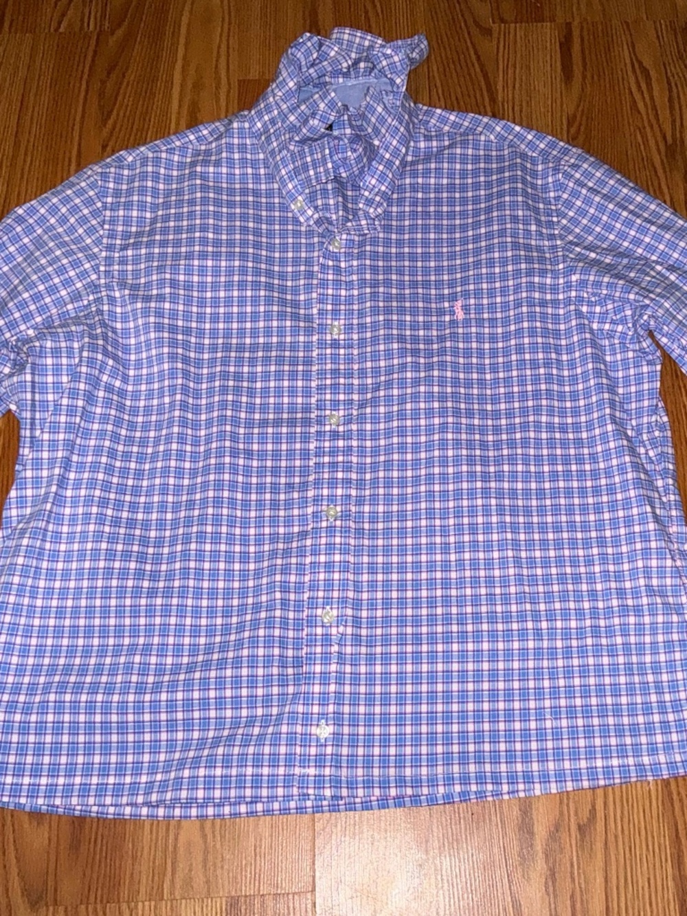 Upcycled Re-worked Ralph Lauren Ruffle Collar Shirt